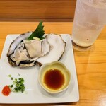 きく鮨 - 岩牡蠣&レモンサワー