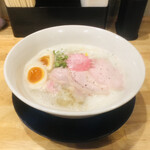 福島壱麺 - 濃厚鯛塩ラーメン　煮卵