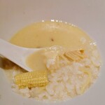 銀座 篝 ルクア大阪店 - 残りスープで鶏雑炊