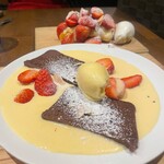 ラ ペッシュ - 濃厚なチョコのテリーヌ ヴァニラアイス