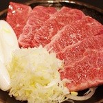 炭火焼肉 もう庭 - 当店人気Ｎｏ．１ネギハラミ