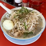 ラーメン福 - 特製ラーメン(麺カタメ,並肉変更)玉子乗せ