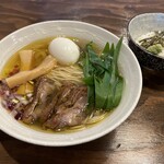 麺酒一照庵 晴天櫓 - 料理写真:笠岡style塩 玉子のせ