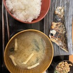 Shimpachi Shokudou - 朝さば文化干し定食に納豆を追加