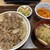 すき家 - 料理写真:牛丼ぷらす味噌汁＆漬物＆卵