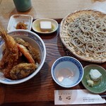 Sobakokoro - 天丼ともりそばのセット　1800円