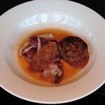 VIEW & DINING THE Sky - THE Sky @Hotel New Otaniy 調理仕立ての鉄板焼き薄切り牛肉とハンバーグ おろしポン酢で