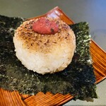 やきとり 嶋家 - 焼きおにぎり。