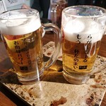 ホルモンさわ - お約束のジョッキいろいろ有りました。