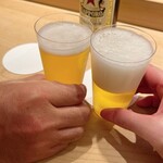 鮨 一二郎 - 私は泡多め、相方さんが泡少なめが好きな結果。