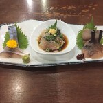 炭火焼ごっつり - 鯖の3種盛り合わせ