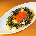 오징어와 타라코의 일본식 파스타