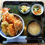 光る海 - かにえび天丼