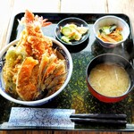 光る海 - かにえび天丼