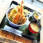 光る海 - かにえび天丼