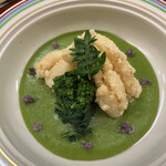 赤坂 菊乃井 - 昼懐石１５７３０円。甘鯛あられ粉揚げ。サクサク衣にほっくりした甘鯛が良く合います。