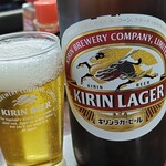 Sakaeya Shokudou - キリンラガービール、こちらは大瓶