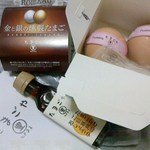 Tamagoya Toyomaru - 卵かけご飯醤油・金と銀の燻製卵・極上プリン