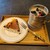 411cafe - その他写真:チーズケーキと４１１ブレンドコーヒーのアイス