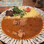 般゜若 PANNYA CAFE CURRY - チキンとキーマのカレー（1,380円）