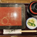 うなぎの豊川 - うな重+きも吸、真上から！