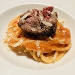 ドンブラボー - 【新玉葱】薪焼肉のパスタ