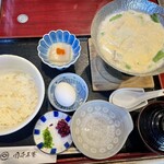 岡崎茶寮 豆狸 - 生麩ゆば玉子とじ膳　出汁が効いてて美味しくいただきました。