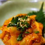 たか田 - エンガワのユッケ　480円
