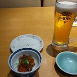Ebisu No Utage - キリン一番搾り生ビール、つきだし