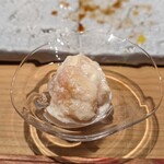 黒さつま鶏 煉火 - 口直し 桃のフロマージュブラン