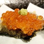 天ぷらとワイン 小島 本店 - 海苔いくらカナッペ