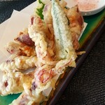 魚飯 - ホタルイカの天ぷら