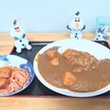 善通寺 構内食堂 - 料理写真:カレーライス＋おかず一皿　600円