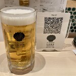 Kaisashimi Semmon Tenshirahara - ビールで乾杯