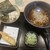 ゆで太郎 もつ次郎 - 料理写真:焼き鯖ごはんセット480円+クーポン券えび天