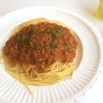 海辺の食卓 - サバ男くんボロネーゼ