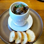 Bistro ROSY - 砂肝のスパイシーオイルフォンデュ