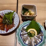 博多の海鮮料理 喜水丸 博多1番街店 - 博多ゴマサバ、博多酢モツ、きびなご刺