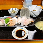 大仙御食事処 - 寿司定食　900円 (お昼の値段と夜の値段が全く一緒でした)