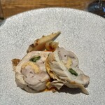 Du Barry - 肉料理: さつま赤鶏と桜エビムースのバロティーヌ　トマトクリームソース