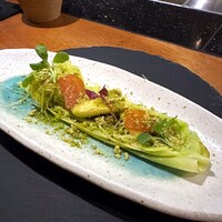 炭火割烹 樹樹 - 皮付きヤングコーン カラスミ
