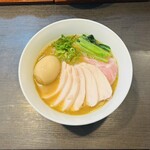 Menya Fuku Hara - 濃厚魚介ラーメン+鶏チャーシュー