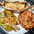 グーグーベーカリー - 料理写真:左からハーブウインナーのフォカッチャ、クロックムッシュ、トマトピザ