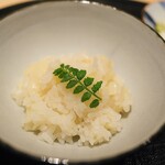 新ばし 星野 - 筍ご飯の上品な味付け。気品を感じる～♬