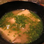 車力門 ちゃわんぶ - 26年3月　揚げ味噌汁