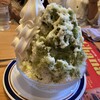 Komeda Kohiten - ◉ かき氷ミニ、宇治抹茶　920円
                　　ソフトクリーム、小豆あん、クリーム付き