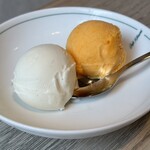 Cafe Kitsune Aoyama - gelato milk&seasonal(orange)