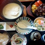 りんでんばうむ - 嬉野温泉豆腐とサイコロステーキ