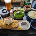 とんかつ 金重 - 尾瀬ポーク和風カツ定食の全容