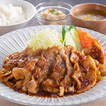 Boso pork grilled with ginger rose lunch set